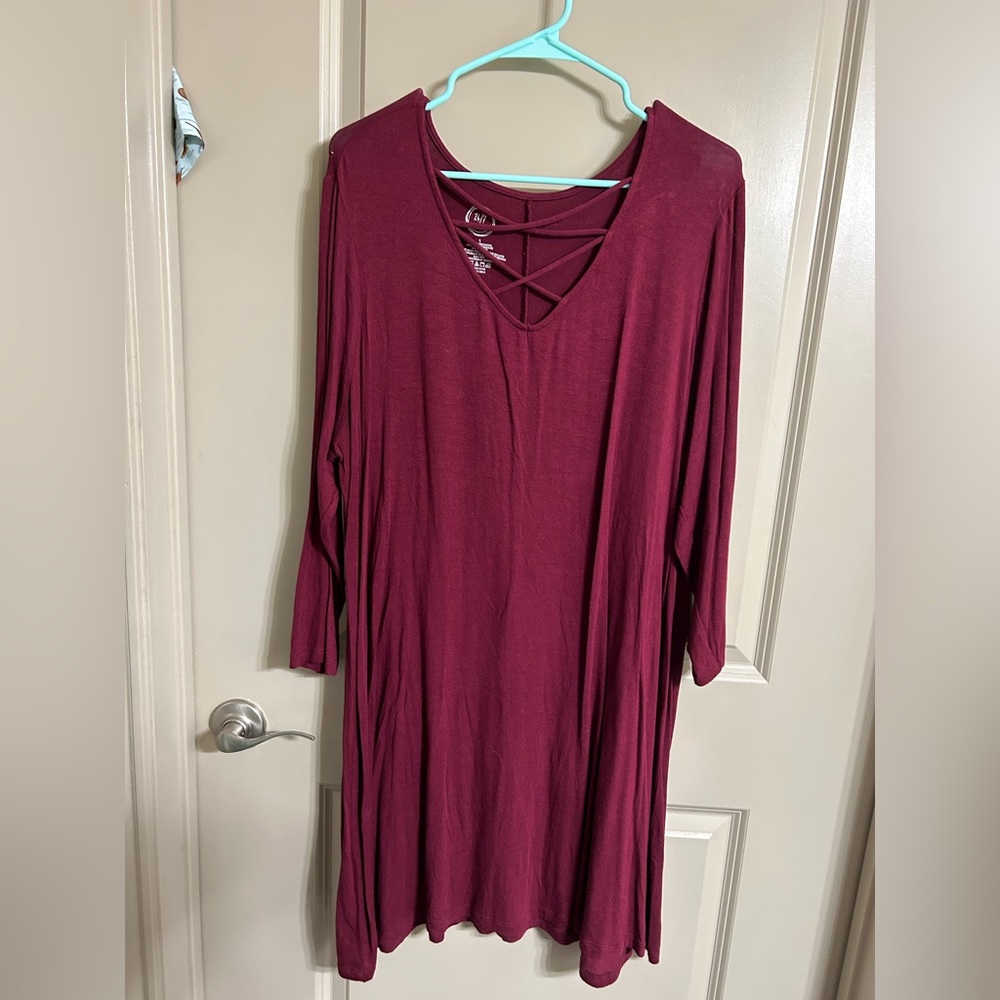 Maroon Maurice's midi dress
